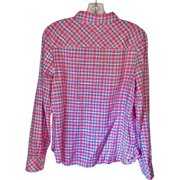 Tommy Hilfiger | Women’s Long Sleeve Plaid Pattern Button Down Blouse Top Sz S/P - Picture 2 of 8